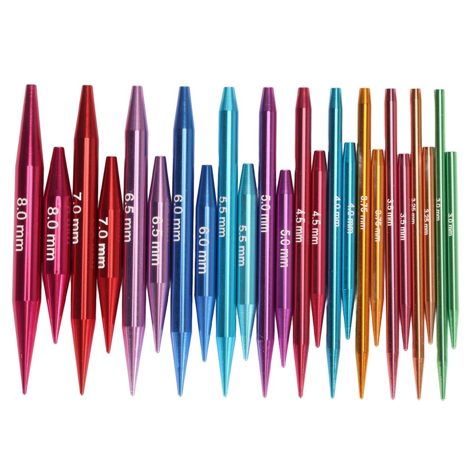 Circular Knitting Needle Set Assorted Colors For Knitters 3 To 8mm