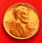 1955-S Lincoln Wheat Cent Penny GEM RD BU From an Original Bank Roll