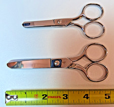 2 Pair Gingher Scissors 5 Inch and 4" Rounded Pocket Shears Italy Blunt Tip