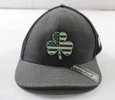 Branded Bills Unisex Adult Snapback Shamrock Patch Trucker Hat CL8 Grey One Size