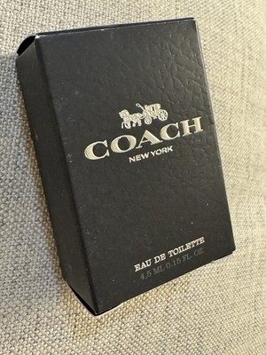 Men s Cologne Coach New York Eau De Toilette 4.5ML 0.15 FL OZ New Dab Travel Sz