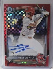 2025 Bowman  Draft Jack Gurevitch Red Xfractor Refractor 1st Auto /5