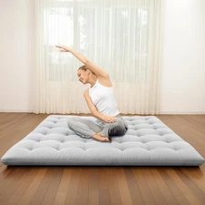 Japanese Floor Futon Mattress, Foldable Tatami Sleeping Pad for Adults & Kids...