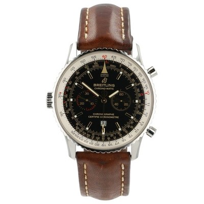 Breitling Chrono-Matic Black Dial Stainless Steel 41.5mm Automatic Men s A41350