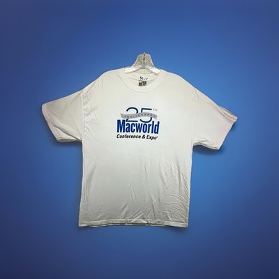 Apple Computer T Shirt MacWorld Large 2009 25th Anniversary World