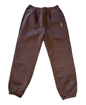COMFRT Size L Minimalist Sweatpants Brown Cozy Thick Logo NWOT