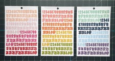 Planner Stickers - Numbers - Dates for 12 Months - 3 Sheets