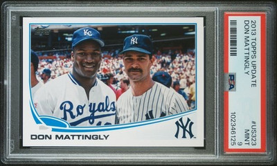 2013 Topps Update #US323 Don Mattingly w/ Bo Jackson YANKEES SP Image Variation