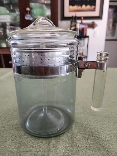 Vintage Pyrex Flameware 6-Cup Glass Coffee Pot Percolator Model 7829-B