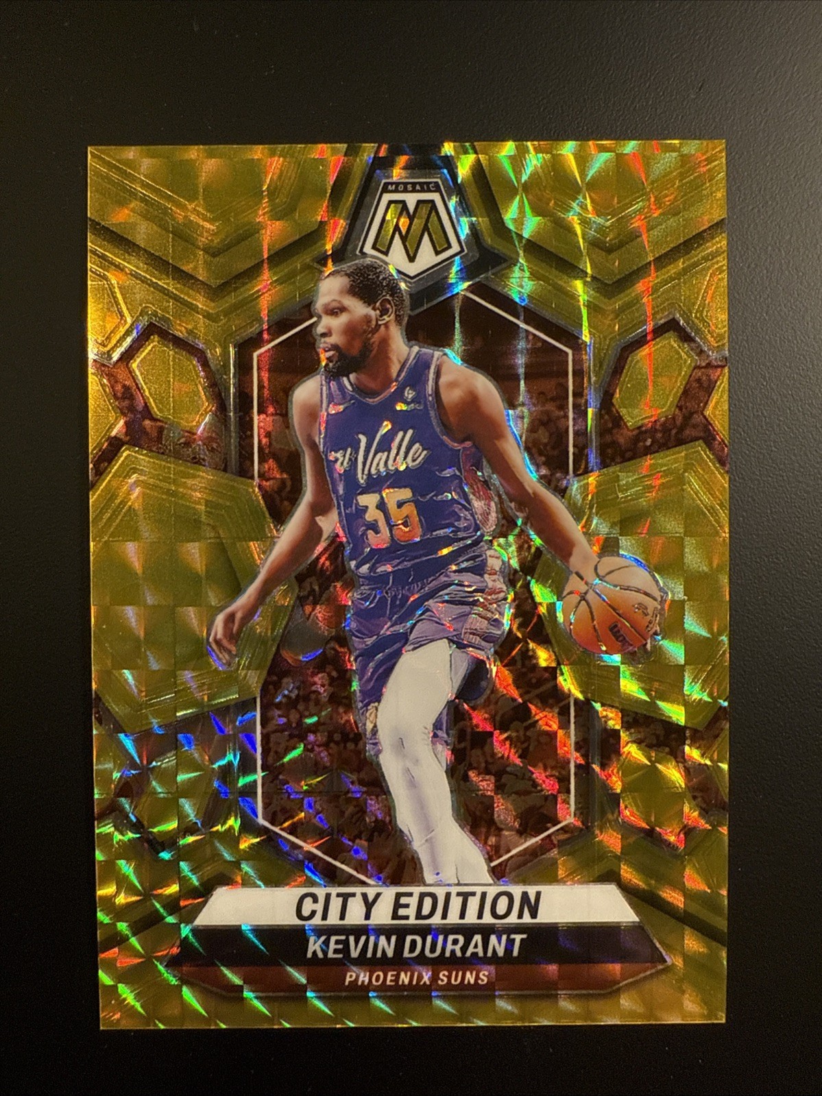 2023-24 Mosaic Kevin Durant City Edition 286 Gold /10