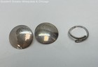 925 Sterling Disc Earrings & Bypass Ring 6.3g — photo 1