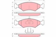 TRW Bremsbelagsatz, Scheibenbremse Vorderachse für FORD