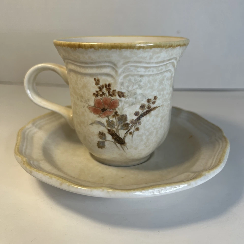 Platillo taza café té flores de paja Mikasa Country Charm (4 juegos) Japón MG15 Foto 3 de 4