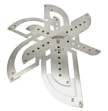 Leather Craft Belt Strap English Point End  ﻿Punch Stencil Templates Ruler Tool