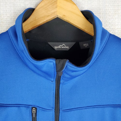 EDDIE BAUER x ALASKA Size 2XL Mens Softshell Full Zip Jacket Royal Blue XXL - Picture 12 of 14