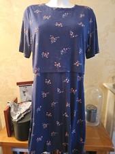 ●FAT FACE●JONI BLOSSOM DITSY~ SHORT SLEEVE~COTTON/MODAL~LAYER DRESS~SIZE 14~BNWT