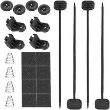 Electric Fan Complete Radiator Mounting Kit Zip-tie L-bracket Corner Feet Mounts