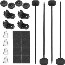 ELECTRIC FAN COMPLETE RADIATOR MOUNTING KIT ZIP-TIE L-BRACKET CORNER FEET MOUNTS