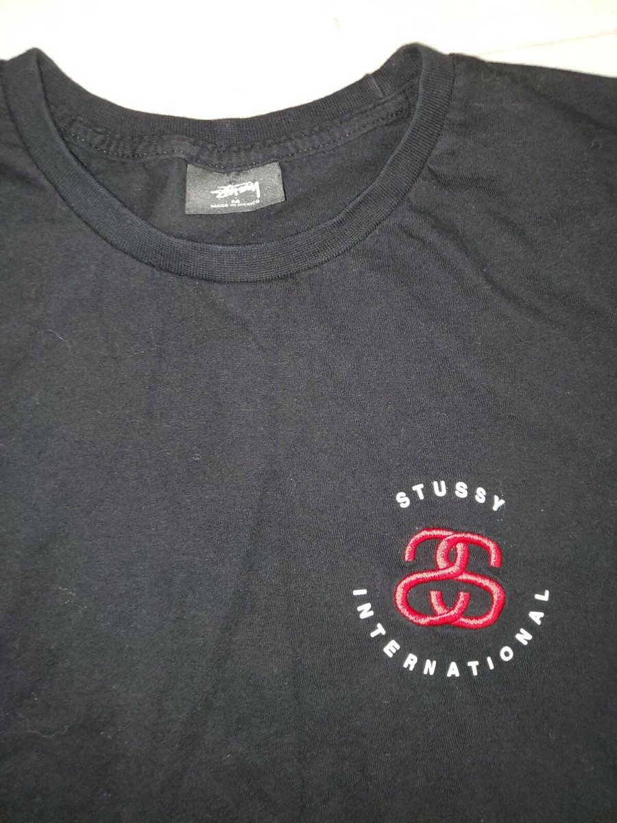 Stussy International SS Embroidered Logo Mesh Black