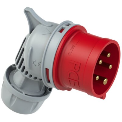 16A CEE Winkelstecker IP44 5-polig SCHRAUBLOS 16 A Stecker 5p PCE 8015-6TT