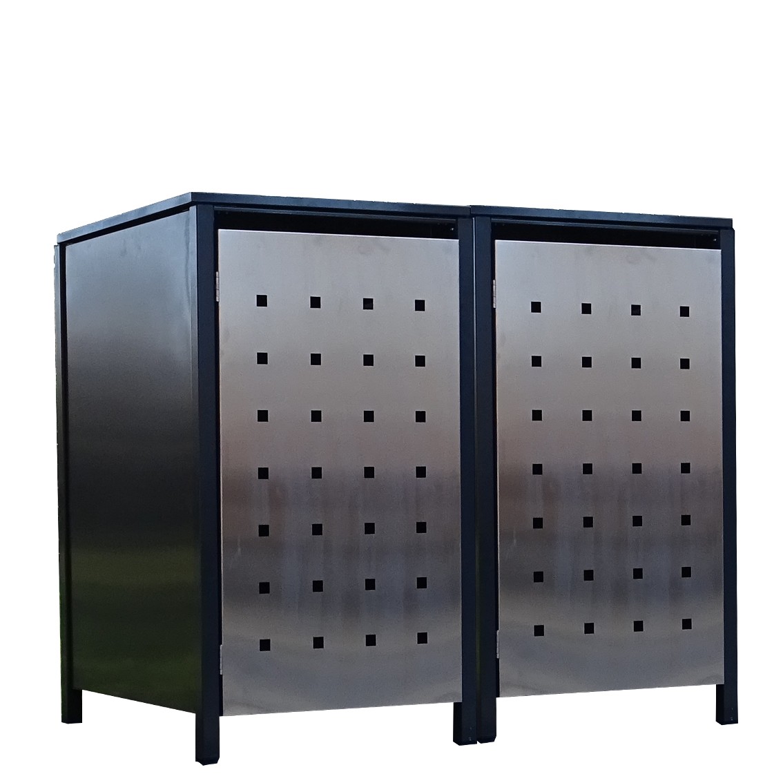 2x Premium 120 Liter Tailor Mulltonnenboxen Stanzung 2