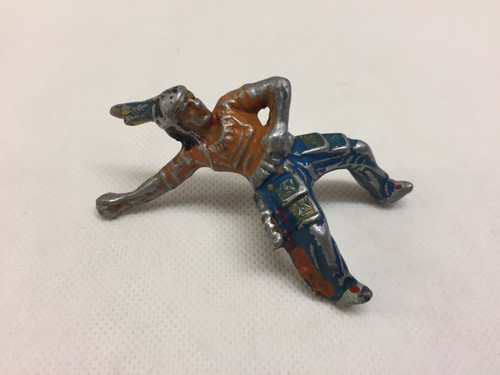 Vintage Krolyn Danish Diecast Toy Horserider Native Indian Metal Cast 1950s - Picture 2 of 6