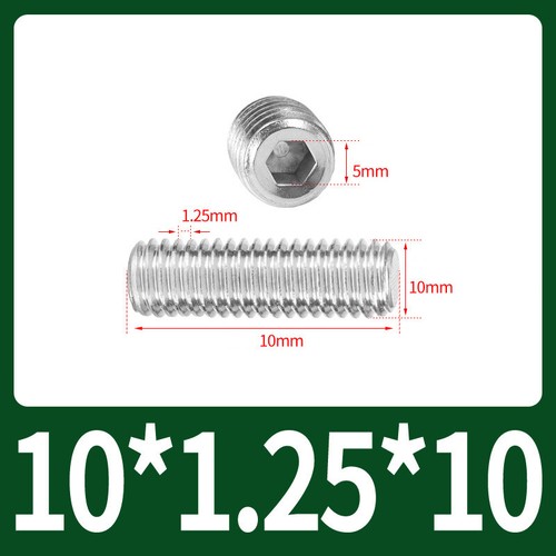 Flat Point Grub Screws Stainless Steel Fine Thread Pitch Allen Set Screw M6-M16 - Picture 34 of 85