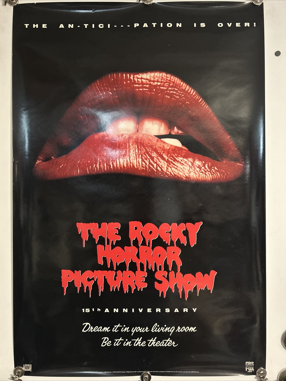 The Rocky Horror Picture Show 15th Anniversary Original Video Poster 1990 25x38 | eBay