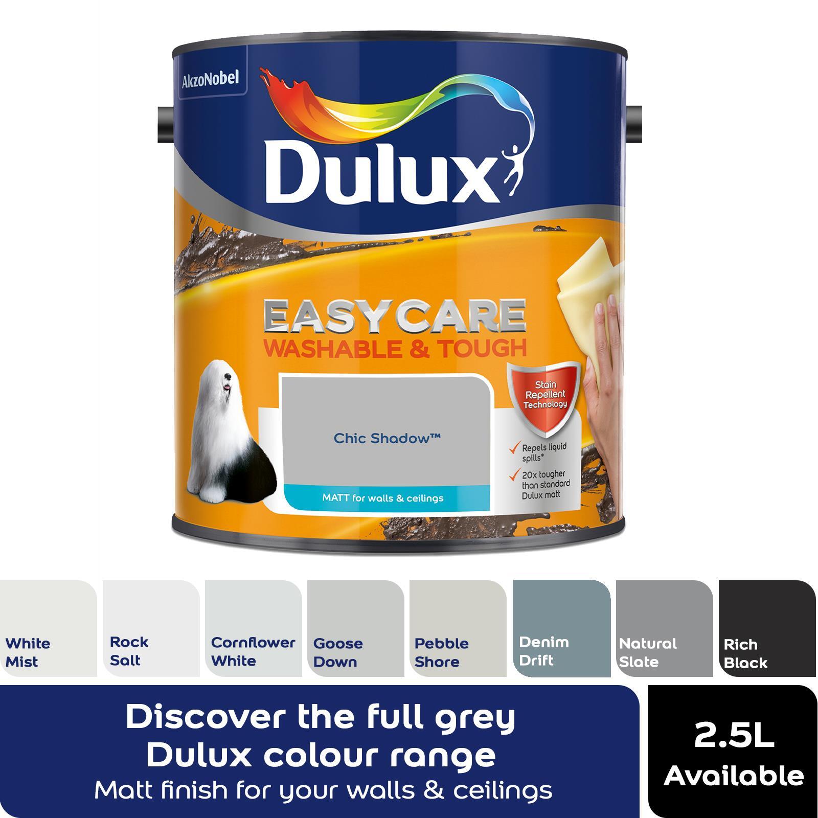 Dulux Paint Shades of Grey Easycare Washable & Tough Matt Emulsion 2.5