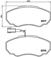 Brembo P 23 091 Bremsbelagsatz, Scheibenbremse FüR CitroËN Passend FüR Fiat