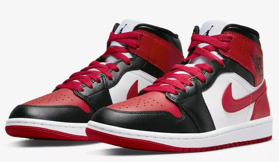 Nike Air Jordan 1 Mid Alternate Bred Toe BQ6472 079 Women s 11 Men s 9.5