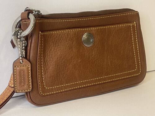 Muñequera grande Coach de cuero nobuck | COACH vintage | Cartera de cuero | Auténtica - Imagen 6 de 8