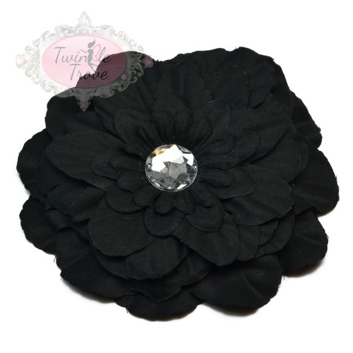 Empuñaduras grandes de múltiples capas para el cabello con flor de camelia. Trenzas de boda de novia - Imagen 4 de 14