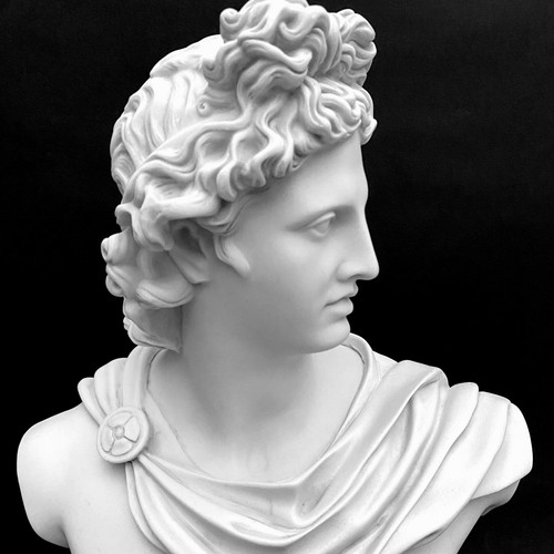 MARBLE BUST / SCULPTURE OF APOLLO - MADE IN ENGLAND 13" 4.7kg - Picture 5 of 8