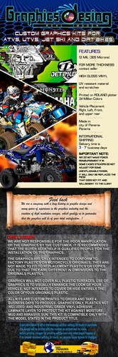 YAMAHA RAPTOR 350 - 2005 2014 GRAPHICS KIT DECAL STICKERS ATV FREE SHIPPING - Bild 4 von 4