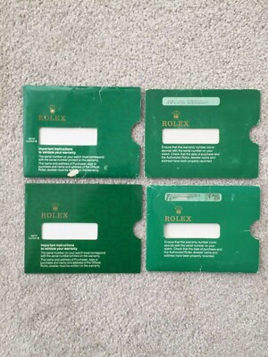 100% ORIGINAL ROLEX WATCH GUARANTEE WARRANTY PAPER HOLDER ENVELOPES