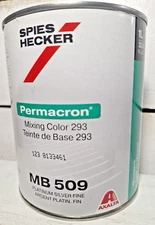 Spies Hecker Axalta MB 509 PLATINUM SILVER Fine 1 Lt Permacron Mixing Color