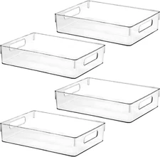 Large Clear Plastic Storage Bins, Pantry Organizers and Storage Containers Fridg