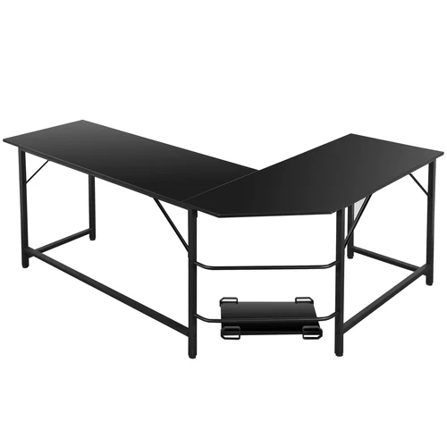  66" L-Shaped Desk Computer Gaming Desk Laptop Table Corner Workstation Office - Picture 10 of 19