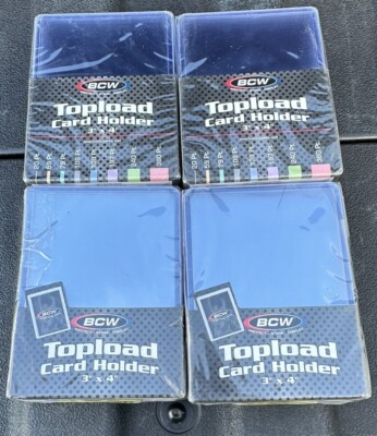 100 BCW Premium Toploaders Card Holders - 4 Packs Of 25 For Trading Cards