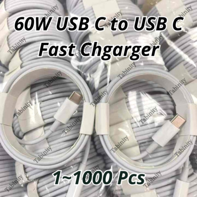 For iPhone 15 Pro iPad Pro Android 20W Fast Charger Block USB C Type C Cable Lot