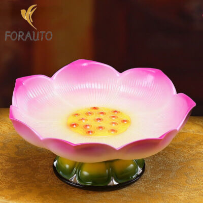 5.9'' Ceramics Fruit Dish Ornaments Buddha Hall Disc Home Decoration Accessories