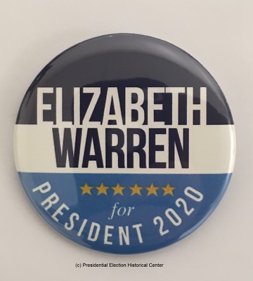 Elizabeth Warren For President 2020 Dark Blue Campaign Button (WARREN-704)
