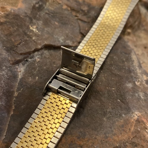 Rare 50’s Genuine Bulova Accutron 17-19 mm Stainless Two-tone Watch Band NOS - Picture 6 of 9