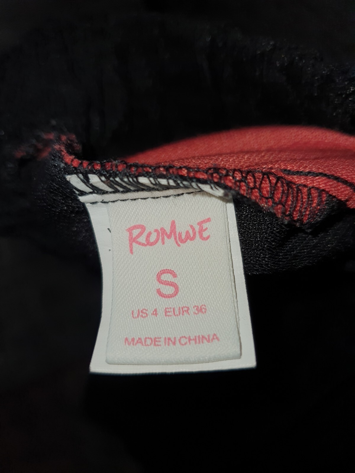 Romwe elastic waist pull on cargo patchwork pants… - image 4