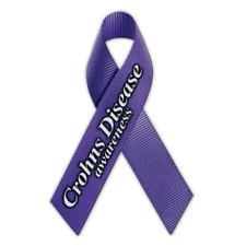 Magnetic Bumper Sticker - Crohn's Disease Support Ribbon - Awareness Magnet
