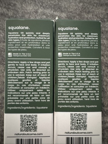 Set Of 2 Pure Squalane Oil l 100% Plant Derived for Face, Body, Hair & Lips - Picture 2 of 2