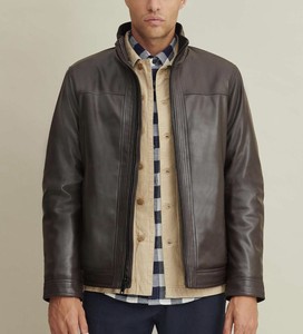 lined faux leather jacket