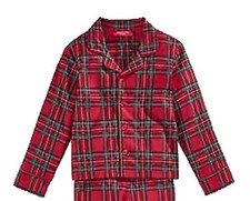 Family PJS Kids Brinkley Plaid Pajama TOP ONLY 8 NWOT