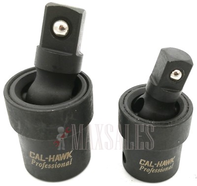2pc Universal Impact Joint Set 3/8'' & 1/2'' DR. CR-MO Ball Type Swivel Socket